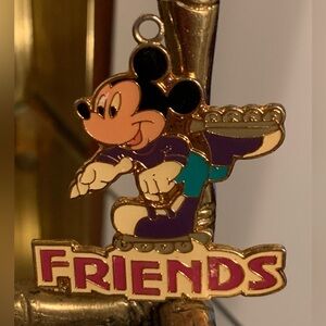 Disney Vintage Friends Mickey Mouse Roller Blading Pendant